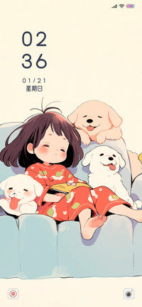 小女孩与狗狗