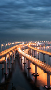 Sea Bridge at Night