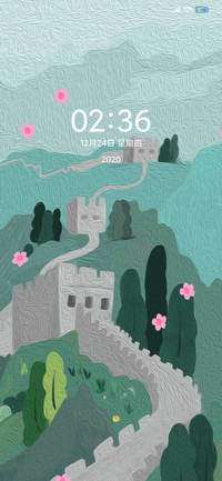 油画长城