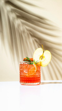 Autumn cocktail Apple pie with vodka
