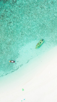 Aerial drone view of picture perfect beach