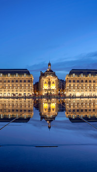 Bordeaux water mirror square