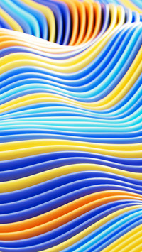 Multicolored wavy surface