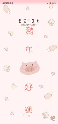 可爱 猪年好运