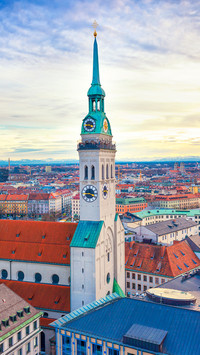 Tower of St. Peter's Church, Munich, Bavaria, Germany