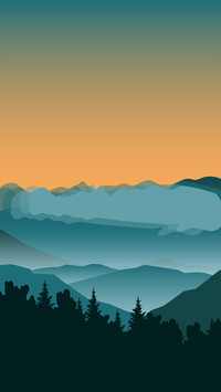 Minimalist landscape illustration background