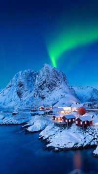 View on the house in the Hamnoy village