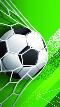 Football illustration with a green background