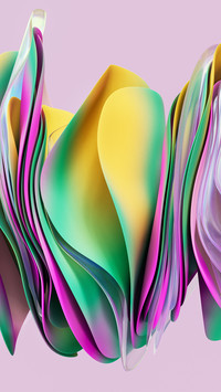 A vibrant abstract layered form