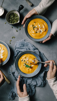 Korean pumpkin porridge home cooked 82