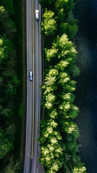 Shoot the road from above