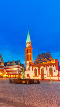 Historic Center of Frankfurt at dusk