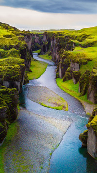 Above the canyons of iceland