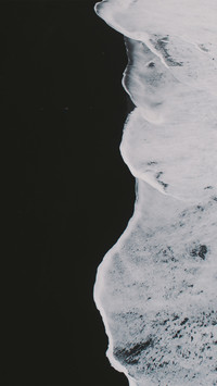 Black sand beach waves 2