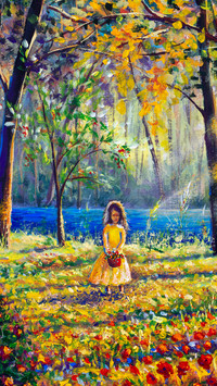Oil painting wallpaper