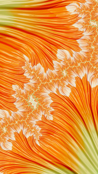 Blue and orange psychedelic fractal background