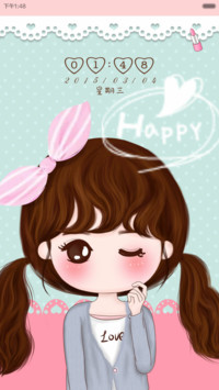 韩范小薇暖暖的（三锁屏+iOS解锁+音乐界面+自由桌面）