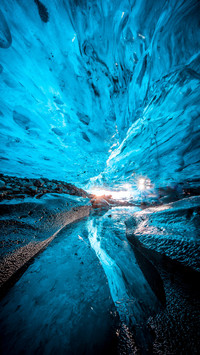 Ice cave exploration tour