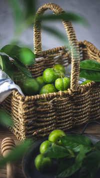 Lets have a basket of green plums 6