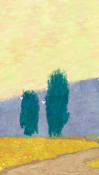 Abstract landscape oil painting