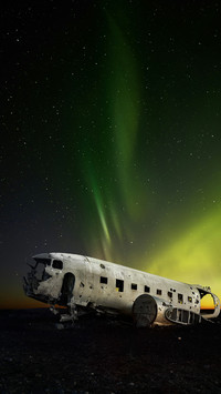Aircraft Wreckage Under The Stars
