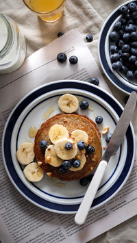 The practice of delicious blueberry pancakes 7