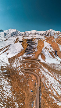 The beautiful Panlong ancient road in Xinjiang
