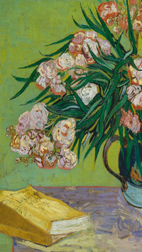 Oleanders, by Vincent Van Gogh, Dutch Post-impressionist