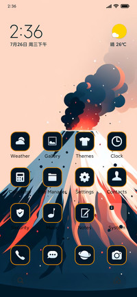 volcano art
