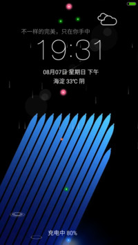 Note7-4D动态锁屏流星雨滴充电特效3D壁纸重力滚动