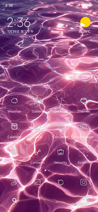 Pink water waves