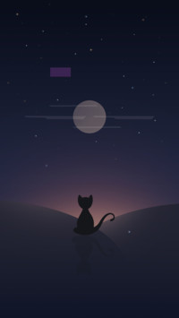 月亮与猫咪