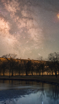 Starry night view by the banks of the Luan River