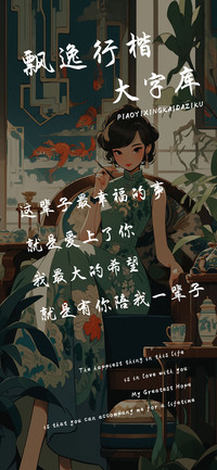 飘逸行楷大字库