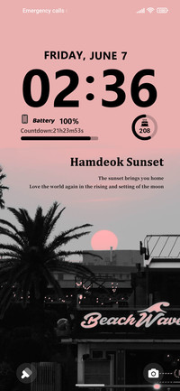 Sunset coconut