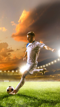 Concept of soccer ball, sport games, football match