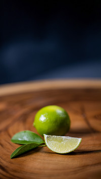 Lime on a wood surface