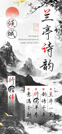 兰亭诗韵倾城行楷体