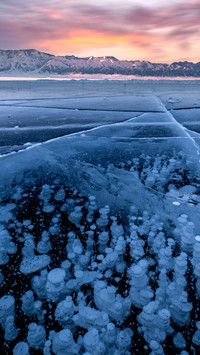 Ice Bubble Wonder of Sea Lake Saimai