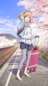 樱花树下的女孩
