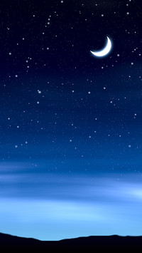 Moon in night sky