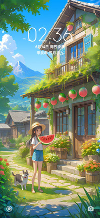 夏日庭院 清新治愈