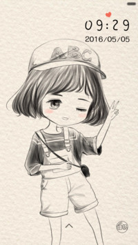 初夏的我（三锁屏壁纸)