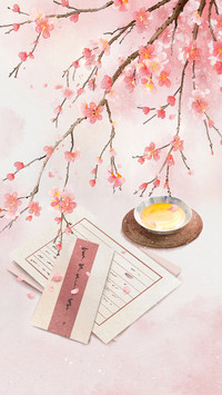 Peach Blossom in Chinese Style Artistic Conception