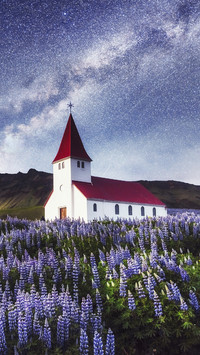 Lutheran Church under Milky Way