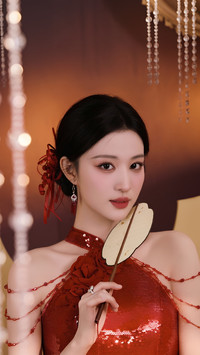 王楚然 红裙凝香