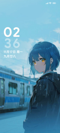 伤心雨动漫少女