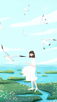 翩翩起舞的少女
