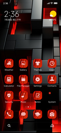 abstract red