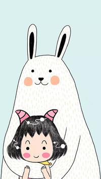 卡通小女孩